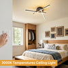 Plafonnier LED 3000K Lampe Plafond Noir CRI≥80 Plafonnier pour Salon Chambre Bureau Cuisine et Couloir