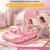 Matelas Gonflable pour Enfants, Design Tente Voiture Princesse, à partir de 3 Ans, ROSE