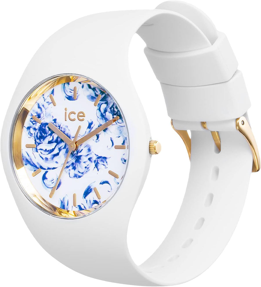 Ice-Watch - ICE blue White porcelain - Montre blanche pour femme avec bracelet en silicone