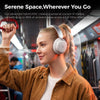 Casque hybride à suppression active du bruit, casque supra-auriculaire Bluetooth avec 4 micro ENC, 132 heures de lecture, casque pliable avec basses profondes, Bluetooth 6