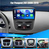 Autoradio 4+64G pour Peugeot 207 2006-2015 avec CarPlay Android Auto | 9" Incell Android 15 Radio avec FM RDS EQ Bluetooth Navigation GPS Sortie Vidéo Split-Screen SWC USB WIFI Caméra Microphone