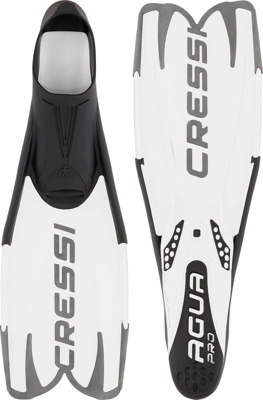 CRESSI Depuis 1946 - Agua Pro Fins - Palme Chaussante Idéales pour la Plongée Snorkeling Apnée Natation en Eau Libre grâce à Leur Construction Robuste et Fiable Taille 42/43