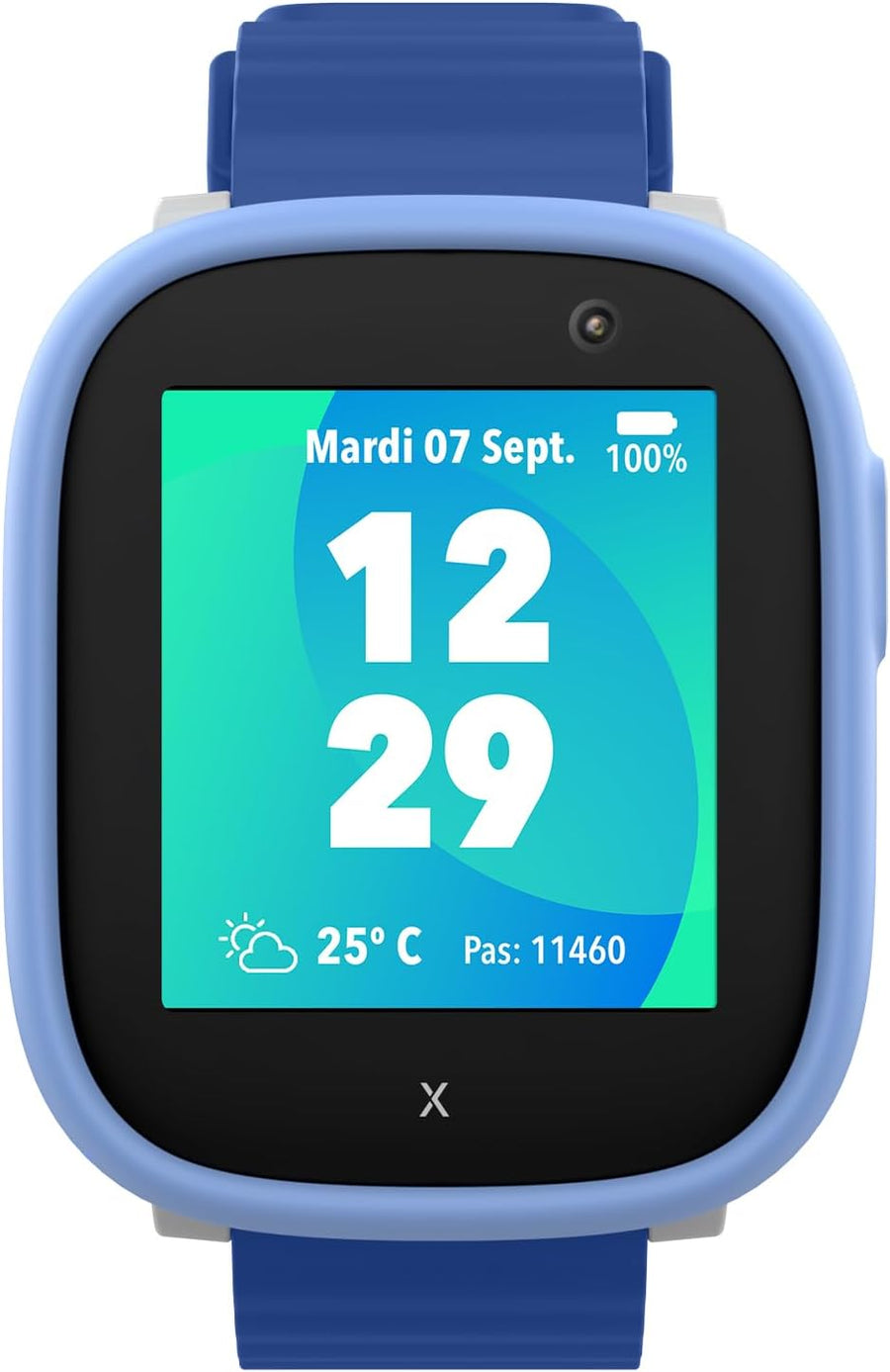 XPLORA Kidzi Play Montre connectée Enfants (avec SIM) 4G - GPS, SOS, Appels Appels, Messages, localisation GPS, Appareil Photo, podomètre, Mode école, SOS - incluant 3 Mois d'abonnement Gratuit BLEU