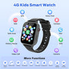 Montre Connectée Enfant GPS 4G, Montre Intelligente Pour Enfants Fille Garçon avec Appels/Vidéo/Voix Chat, SOS, WiFi, Mode École, Réveil, Podomètre, Jeux, Montre Telephone Enfant