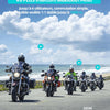 BLAISE V6 Plus Intercom Moto Bluetooth, Système de Communication Casque, 2 Voies pour 2 Motards & Jusqu’à 6 Appairés, Portée 1000 m, Bluetooth 5.3, Réduction de Bruit, Partage de Musique,Unique Pack