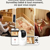 Babyphone Caméra BM04 | Écran 5 Pouces, avec ou sans WiFi | Livré avec 1 Caméra, Vision Nocturne 1080p, Portée 290 m, Autonomie 20h, Détection Pleurs et Mouvement