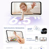 Écran Tactile 6.5" & Écran partagé, WiFi Babyphone Caméra, App, 360° Zoom à deux doigts & Zoom 5X, 4MP, HDR Vision Nocturne, Audio bidirectionnel, Détection des pleurs & température