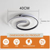 Plafonnier LED Moderne 3000K/4000K/6000K - Lampe Cercle 2 Anneaux 33W pour Salon, Chambre, Bureau, Cuisine, Couloir, Longueur 40cm, Noir+Blanc