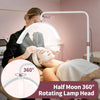 Lampe Demi Lune Extension De Cils: Luminosité réglable Lampe Demi Lune - Avec support pour téléphone - TêTe De Lampe Rotative à 360° - Utilisé Pour Les Extensions De Cils, Les Tatouages -Blanc