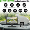 Caméra de Recul sans Fil, Moniteur 7", Caméra Arrière pour Vision Nocturne Infrarouge, Étanche IP68, BSD, Camera de Recul Kit pour Camion Camping Car Tracteur agricole, 12V-36V