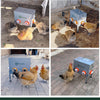 Mangeoire Poules Anti-Nuisible Grande Capacité 18 kg / 30 L – Distributeur de Graines Automatique Acier Galvanisé, 6 Ports & Fenêtre de Niveau – Mangeoire Poule Extérieur Poulailler