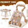 Trotteur Bebe Enfants,Jouet 3 En 1 Pousser pour Bébé avec Musique,Trotteur Marche Détachable avec Vitesse Réglable et Table Activité d'éveil,Chariot de Marche