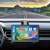 Écran Voiture 7 Pouces avec Caméra de Recul, CarPlay sans Fil Android Auto | Portable Autoradio de Voiture avec Commande Vocale, Navigation GPS, FM, MirrorLink, Bluetooth Appels avec Mains Libres, AUX
