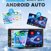 Carplay Autoradio 2 Din avec You-Tube Android Auto, 7 Pouces Écran Tactile Autoradio Double Din avec iOS/Android Mirror Link Bluetooth FM Radio USB/EQ/AUX Commande au Volant Caméra de Recul