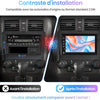 Autoradio 2 DIN Universel avec CarPlay & Android Auto sans Fil Bluetooth, GPS, FM, USB, Type-C, Commandes au Volant, Écran Tactile