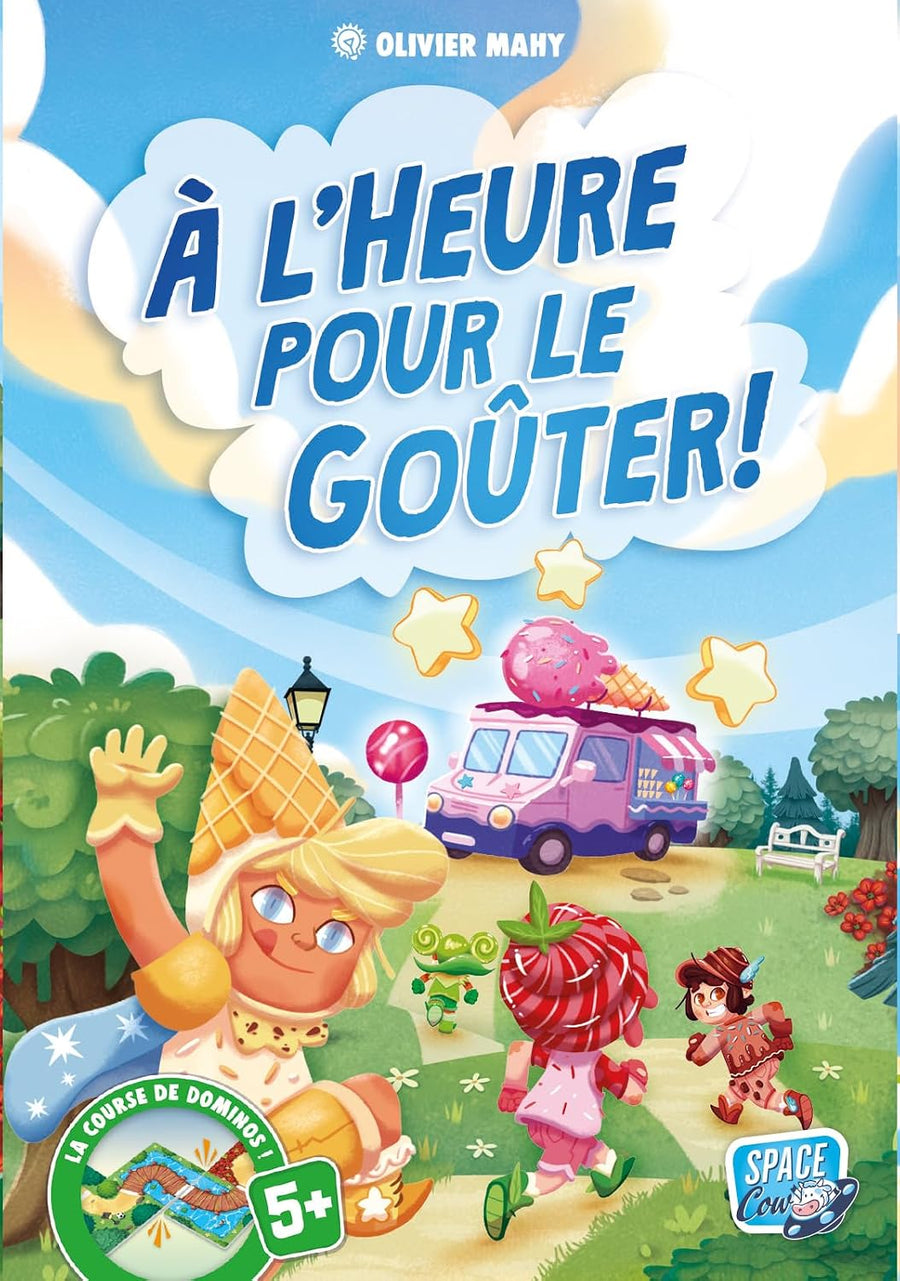 Asmodee - À l’Heure pour Le goûter - Space Cow - Jeu de Dominos Enfants Jeu Famille - dès 5 Ans - 2 à 4 Joueurs - 15 Min - Version Française