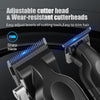Tondeuse à cheveux professionnelle pour homme, tondeuse à cheveux sans fil et rasoir en aluminium, tondeuse de barbier avec grande batterie de 2500 mAh, type R réglable, base de charge