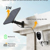 Camera Surveillance 2K WiFi Exterieure sans Fil, Batterie et Panneau Solaire 3W Intégrés, Vision Nocturne Couleur Starlight, Détection PIR, Audio Bidirectionnel