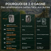 GardePro E8 2.0 4K Camera de Chasse WiFi, Portée WiFi de 50 Mètres 64MP H.265 Caméra de Chasse Connectée Telephone, Camera Vision Nocturne Animaux Exterieur, IR Invisible No Glow 940nm, IP66