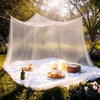 Moustiquaire carrée ultra grande avec sac de transport pour usage intérieur et extérieur, moustiquaire à 2 ouvertures – Idéale pour le camping, les pique-niques, le jardin, la chambre