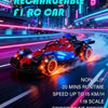 Voiture Radiocommandée Enfant – Voiture RC Rechargeable 4x4 Drift, Échelle 1:18 Design F1 Motif Araignée, Rotation 360°, avec Effet de Vapeur, Sons et Lumières LED, Télécommande 2.4GHz