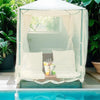 Moustiquaire carrée ultra grande avec sac de transport pour usage intérieur et extérieur, moustiquaire à 2 ouvertures – Idéale pour le camping, les pique-niques, le jardin, la chambre