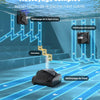 Robot de Piscine Fond et Parois, Ligne d'eau, Double Filtre, Robot Piscine sans Fil, 7 Modes de Nettoyage, 180 Min d'Autonomie, Puissant Aspirateur pour Piscines jusqu'à 150 m² VERT ou BLEU