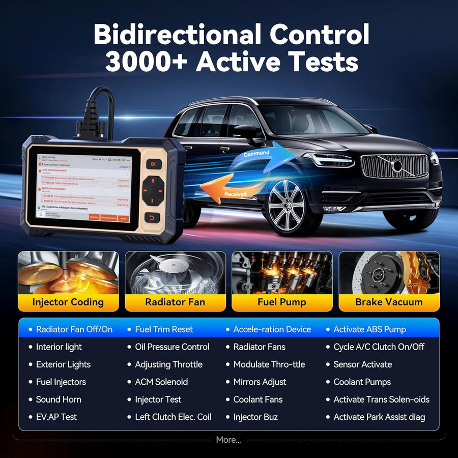 Outil de diagnostic OBD2 THINKCAR THINKSCAN 662 : scanner bidirectionnel moteur/ABS/SRS/transmission, plus de 12 réinitialisations, CAN-FD et FCA, mises à jour gratuites