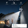 Camera 3K Surveillance WiFi Extérieure Solaire sans Fil, 18x Zoom, Double Objectif, Enregistrement Vidéo Continu, 360°PTZ, Suivi Automatique, Détection 30m, Vision Nocturne, IP65, 2.4GHz