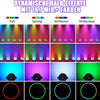 Projecteur LED DMX, 18x10W RGBW Silencieux Lumiere de Scene avec Anneau RGB, Jeux de Lumiere Eclairage avec Son Activé et Stroboscope, Lampe Disco pour Soiree