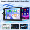 Autoradio Dab+/Dab 2 din Carplay sans Fil Android Auto avec Écran de 7 Pouces, Poste Radio Voiture Bluetooth Ecran Tactile avec Sortie Vidéo/RDS/FM/USB/AUX/TF+Caméra de Recul