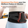 Ceinture Chauffante Lombaire Vibration 3 Niveaux Chaleur 170cm Vibrations Réglables. Utilisation Simple, Confortable pour le Dos