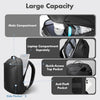 Sac à Dos Ordinateur Portable 15,6 Pouces Imperméable Sac à Dos Business | Fermeture Verrouillable Antivol Léger Sac à Dos Travail avec Double Port USB-A & USB-C pour Affaires Voyage et Université 25L