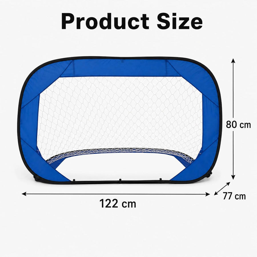 But de Football Enfant Pliable, 122 x 77 x 80 cm, Filet d’entraînement 4-en-1 pour tir et Rebond