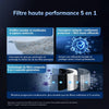 Purificateur d’air avec filtre 5-en-1 et préfiltre lavable pour grandes pièces – Élimine pollen, fumée, poussière, poils d’animaux et odeurs – Purification de toute la maison