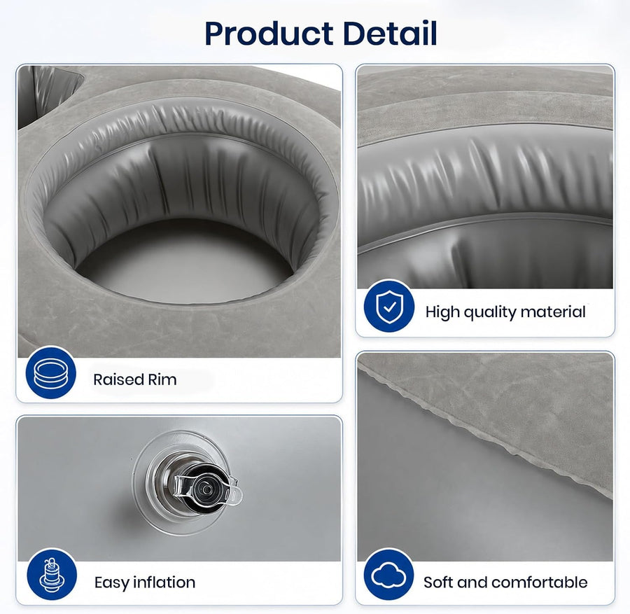 Matelas gonflable pour femmes enceintes avec ouverture ventre, matelas gonflable de grossesse en PVC épais floqué pour tout le corps