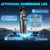 Tondeuse à Cheveux Professionnelle Homme Tondeuse à Barbe Lame DLC Douce, Sans Fil & Écran LED, Moteur 8000tr/min, 4 Sabots
