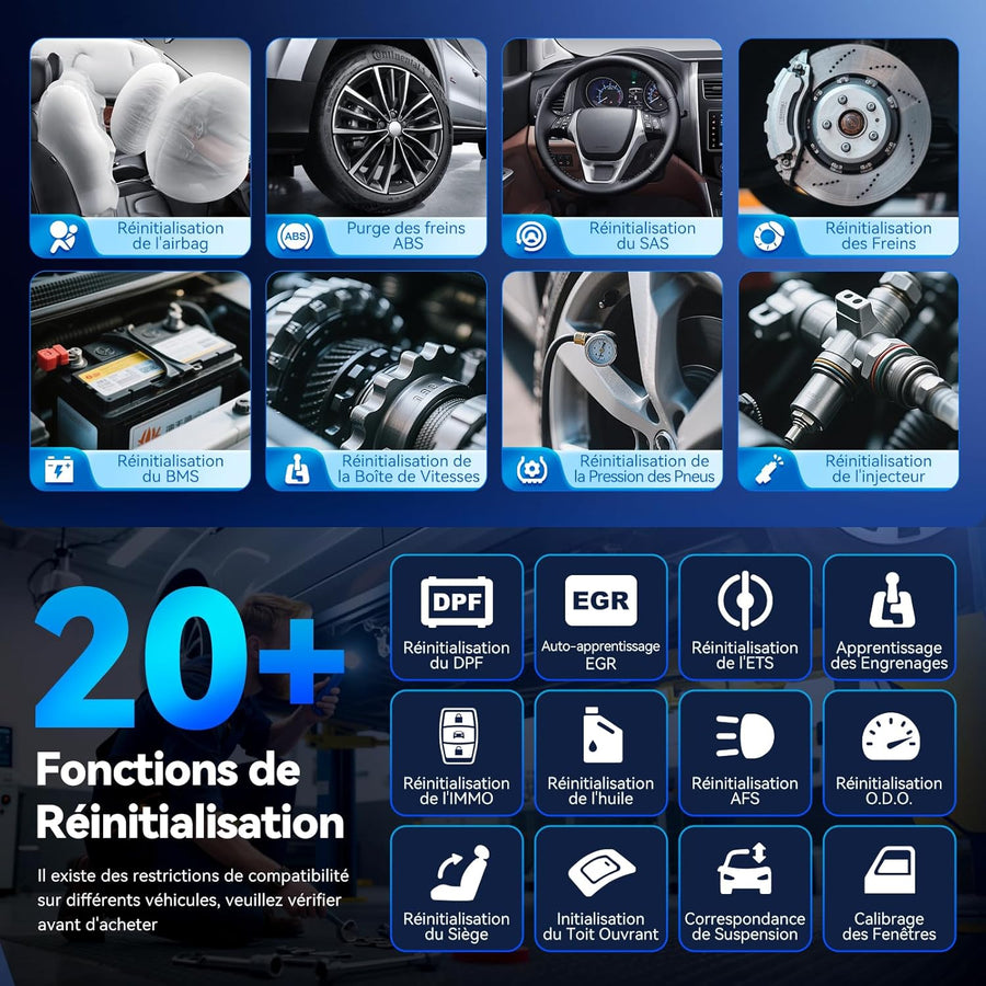 mucar 682 Diagnostic Intelligent par IA Valise Diagnostic Auto, Diagnostic Complet du Système, Tests Actifs Bidirectionnels, 20 Réinitialisations, Guide V.A.G, FCA AutoAuth, CANFD&DOIP, Gratuit à Vie