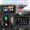 Autoradio 2 DIN Universel avec CarPlay & Android Auto sans Fil Bluetooth, GPS, FM, USB, Type-C, Commandes au Volant, Écran Tactile
