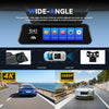 DashCam 4K Wifi Miroir avec GPS & 9.66" Écran Tactile, Dashcam Voiture 4K Avant+1080P Arriere, Dashcam Rétroviseur Caméra pour Voiture avec Capteur G, APP, Carte 64 Go, ADAS, Vision Nocturne