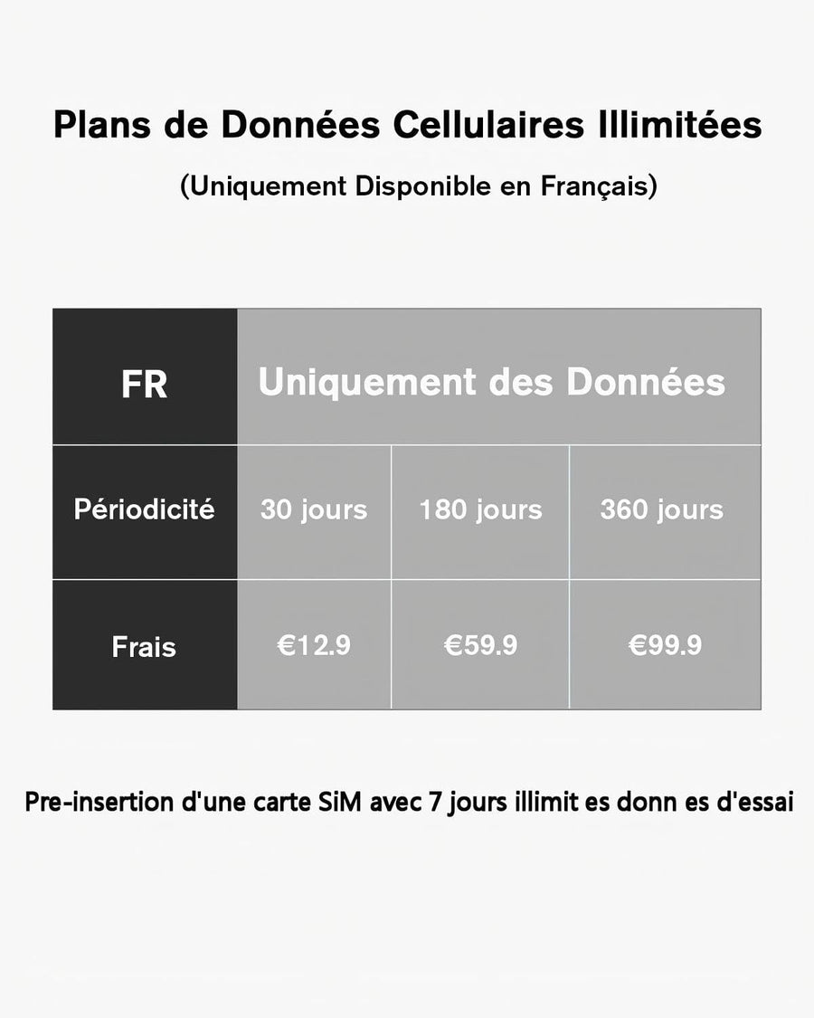 Caméra Surveillance 4G LTE Magnétique avec Carte SIM 2K HD 6,000mAh Batterie PIR Détection Humaine