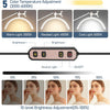 Lampe Demi Lune,Lampe Extension de Cils,36W Lampe de Cils en Lampe sur Pied avec Tête Réglable à 360°,3000K-6000K