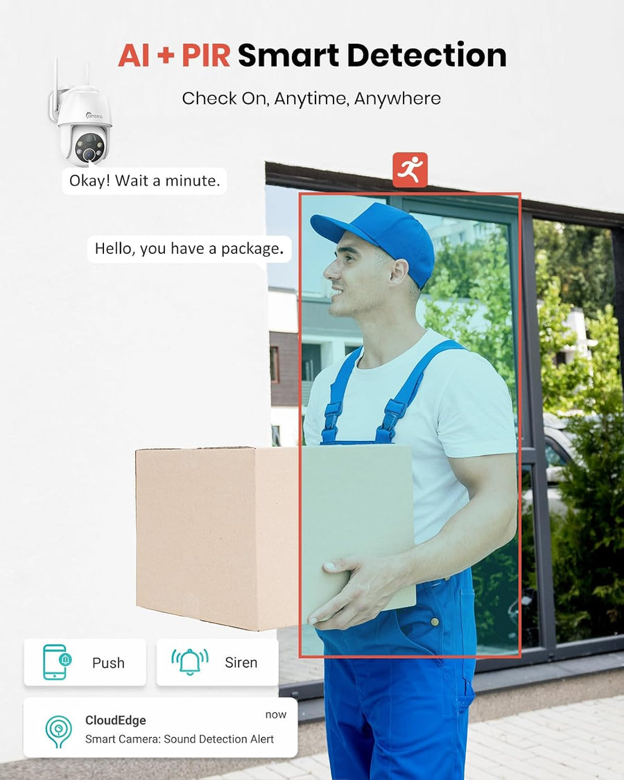 Caméras de Surveillance solaires sans Fil 3MP pour l'extérieur