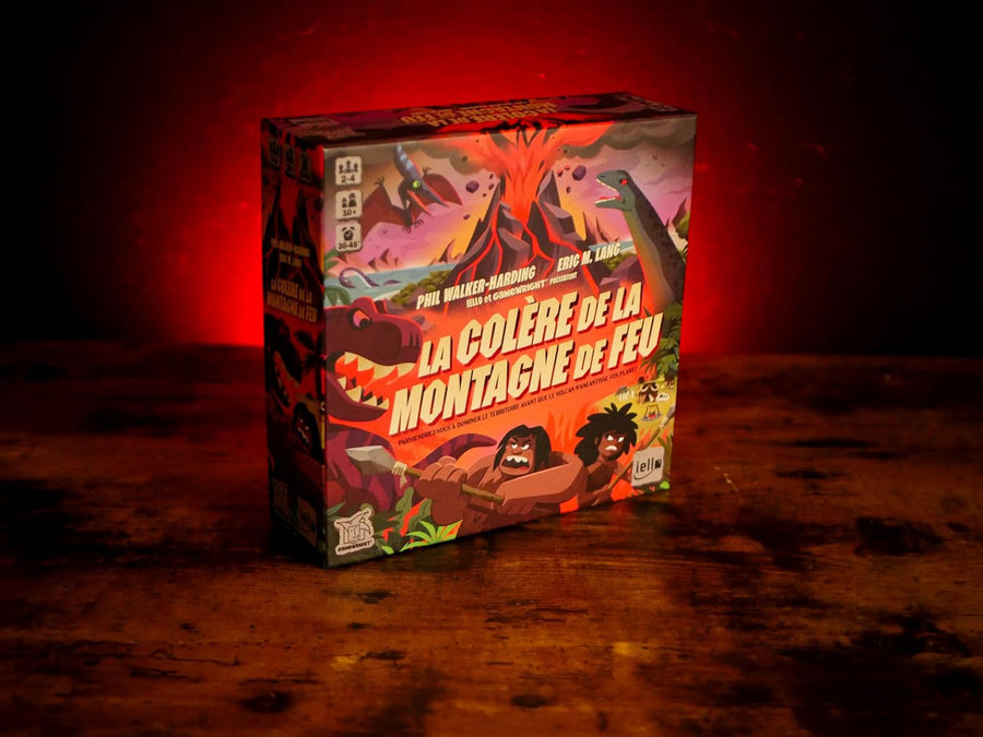 La Colère de la Montagne de Feu – Version Française – Jeu de Stratégie, Dés & Majorité avec Dinosaures et Plateau Modulable, 2 à 4 Joueurs, 30 à 45 Min, Dès 10 Ans