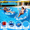 Matelas Gonflable Piscine Adultes, 160 x 100 cm Bouée Gonflable Piscine avec Dossier, Matelas Piscine Gonflable avec Porte-Boisson et Porte-Téléphone, Piscine de Bronzage pour Plage et Jardin
