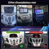 Autoradio Android pour Ford Fiesta 2009-2017: 2GB+64GB Écran Tactile IPS 9 Pouces 1280x720P pour Fiesta avec sans Fil CarPlay Android Auto, GPS, WiFi, Bluetooth 5.0, Écran Partagé + Caméra de Recul