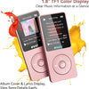 Lecteur MP3 64Go Bluetooth 5.3 Portable avec Touches Physiques | 30g ultra léger, écran 1,8", jusqu'à 80h de lecture, extension MicroSD 128Go pour musique au quotidien