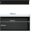 Douche-Niche Inox avec Lumière RGB, Étagères Encastrées avec LED RVB, Pas Besoin de Carrelage Niche Salle de Bain, Couche Unique, 75CM, Noir