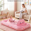 Matelas Gonflable pour Enfants, Design Tente Voiture Princesse, à partir de 3 Ans, ROSE