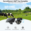 Caméra de Surveillance 4K - PTZ 360° Extérieure Étanche avec Zoom 5X, Caméra Solaire 4G/5G LTE pour Sécurité Domestique, Inclus Carte SIM 300Mo et Carte SD 64Go (8MP)